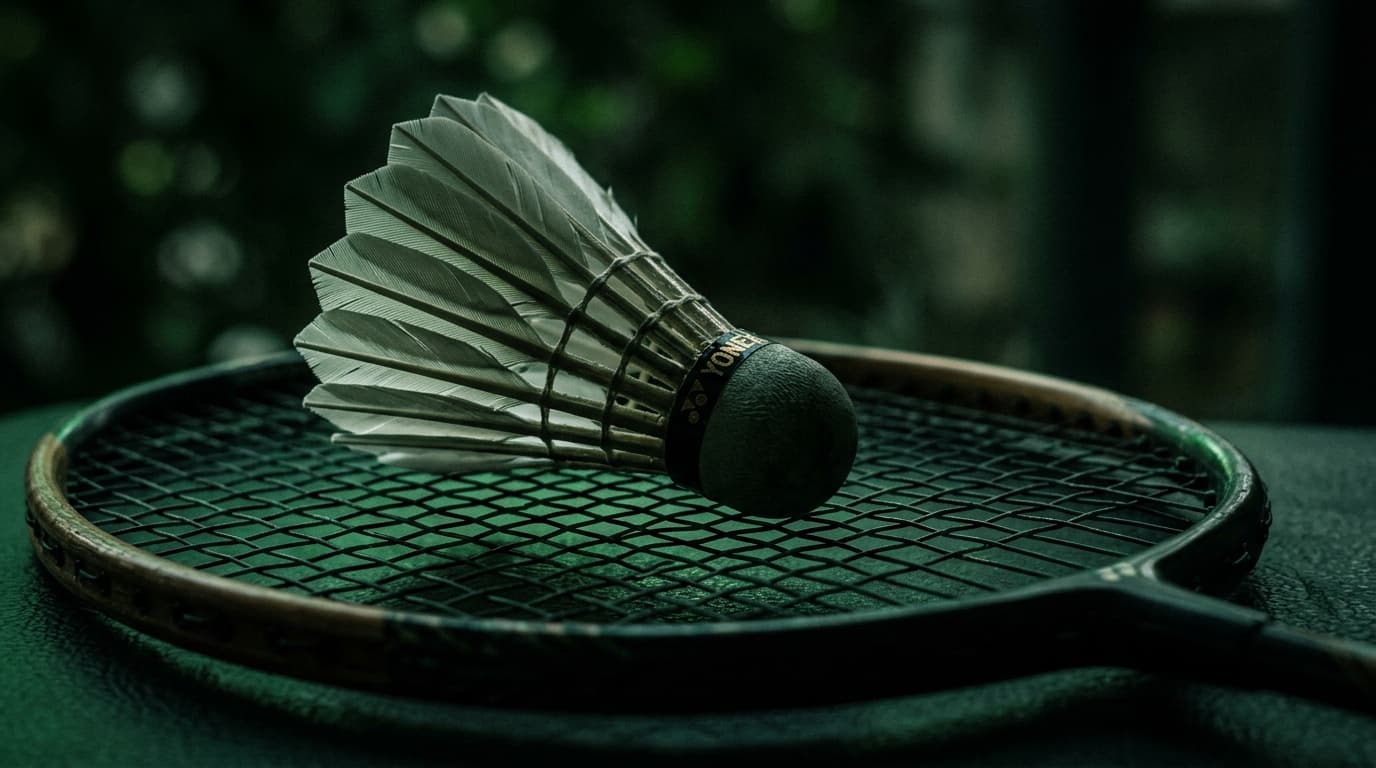 Badminton shuttlecock mesh background