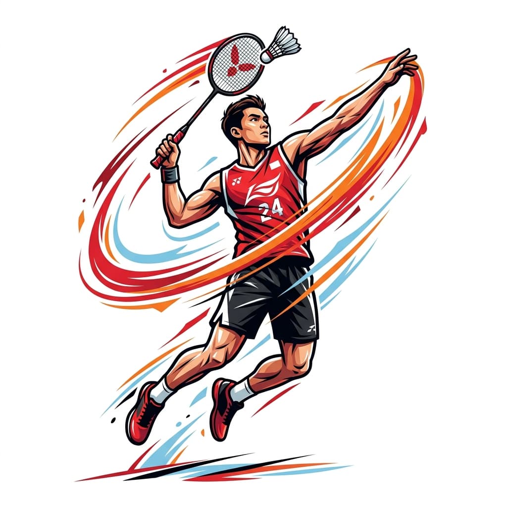 Badminton Smash Logo